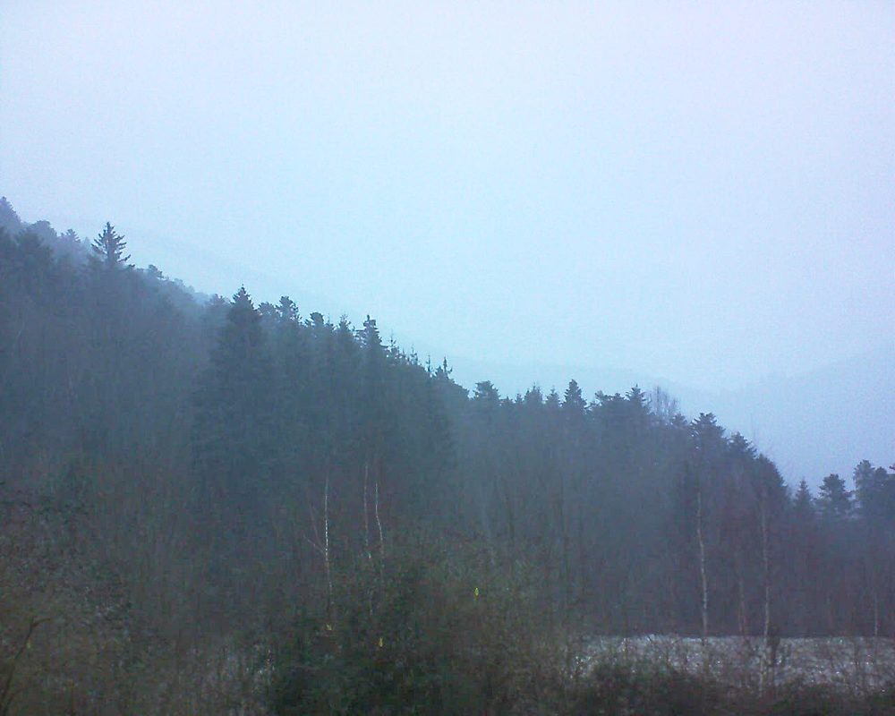 Le petit ballon vu depuis le Domaine Langmatt à Murbach le 17.01.2019 à 16:30 Le petit ballon (Alsace, Vosges) le 17.01.2019 à 16:30