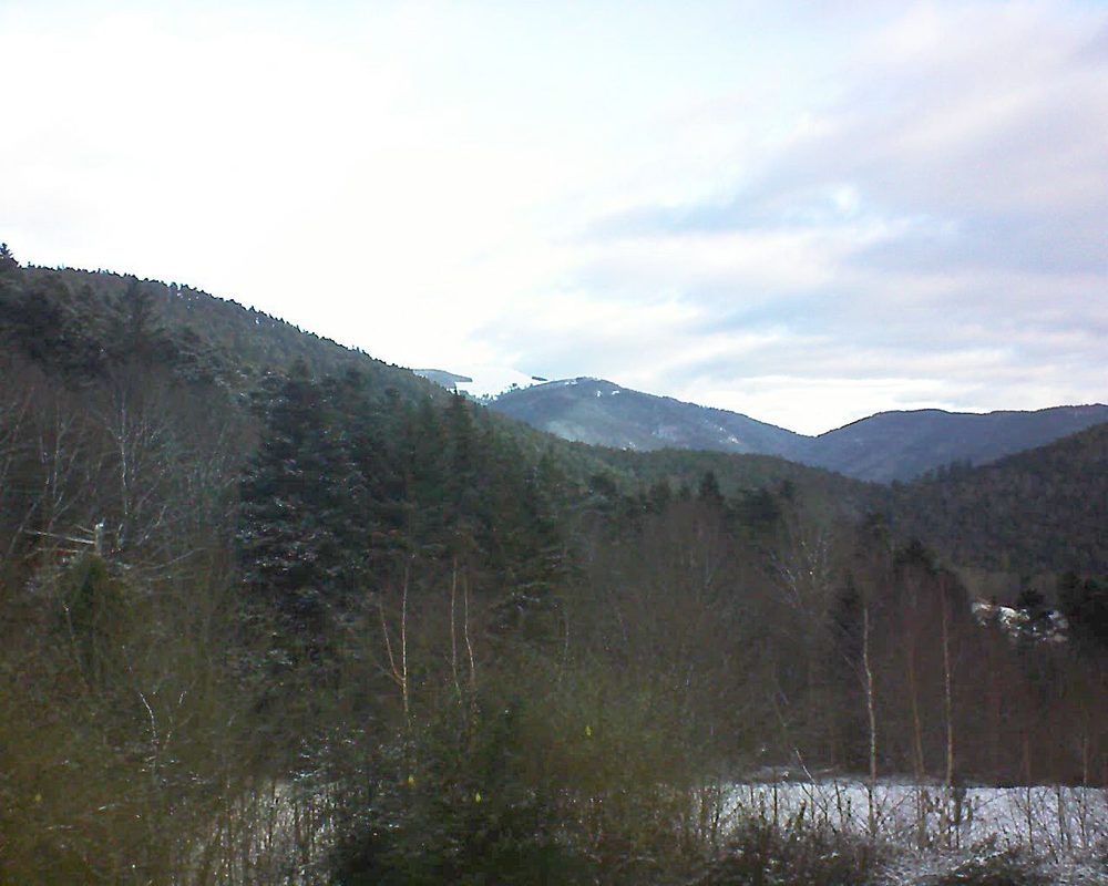 Le petit ballon vu depuis le Domaine Langmatt à Murbach le 18.01.2019 à 09:30 Le petit ballon (Alsace, Vosges) le 18.01.2019 à 09:30