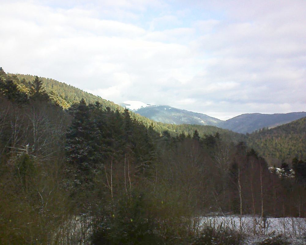 Le petit ballon vu depuis le Domaine Langmatt à Murbach le 18.01.2019 à 10:30 Le petit ballon (Alsace, Vosges) le 18.01.2019 à 10:30
