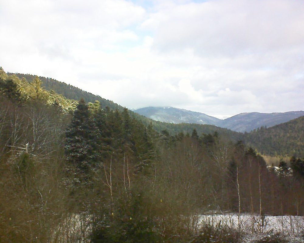 Le petit ballon vu depuis le Domaine Langmatt à Murbach le 18.01.2019 à 10:45 Le petit ballon (Alsace, Vosges) le 18.01.2019 à 10:45
