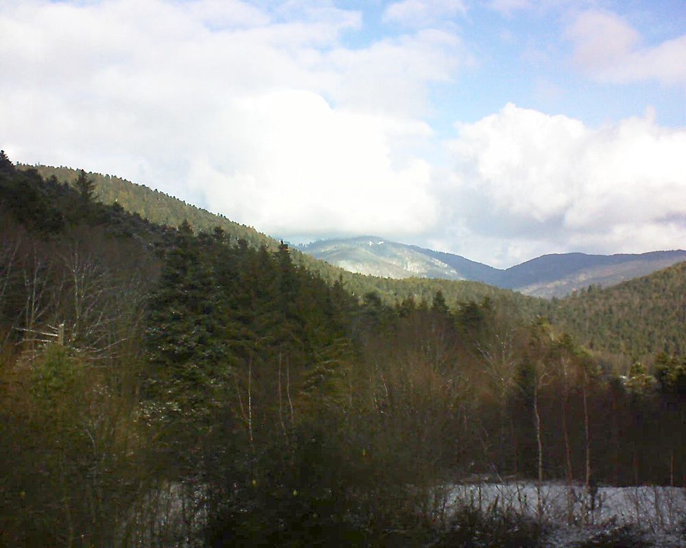 Le petit ballon vu depuis le Domaine Langmatt à Murbach le 18.01.2019 à 11:30 Le petit ballon (Alsace, Vosges) le 18.01.2019 à 11:30