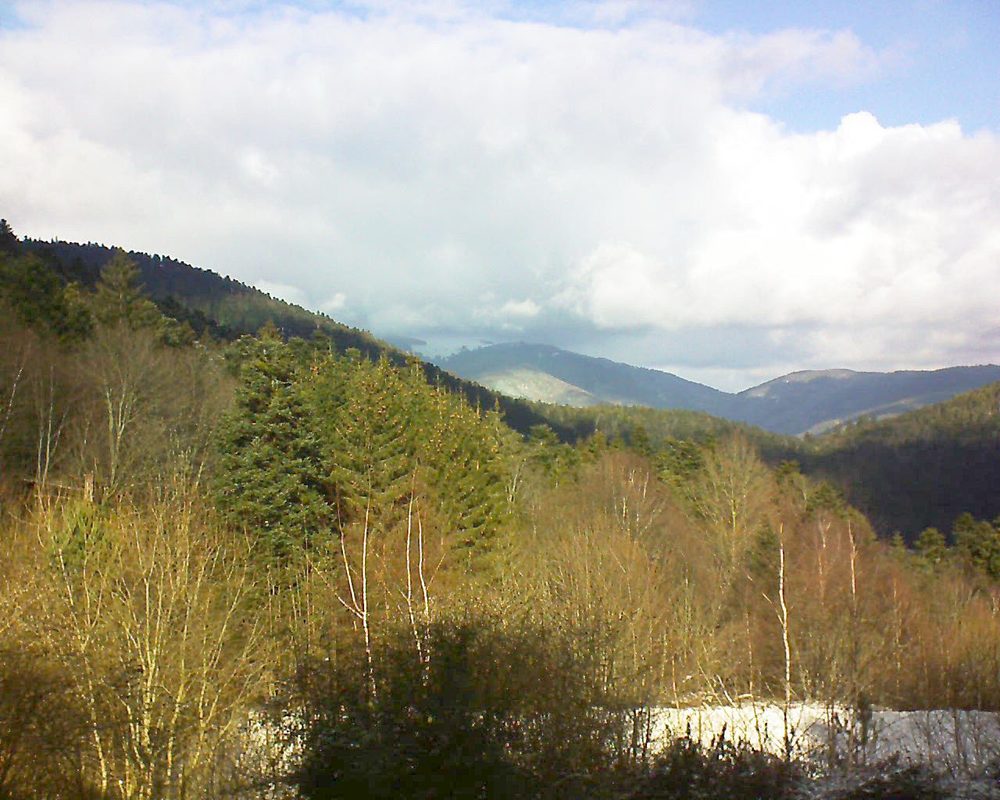 Le petit ballon vu depuis le Domaine Langmatt à Murbach le 18.01.2019 à 12:30 Le petit ballon (Alsace, Vosges) le 18.01.2019 à 12:30