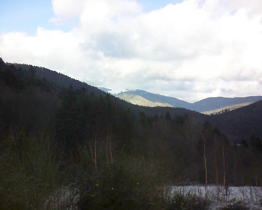 Le petit ballon vu depuis le Domaine Langmatt à Murbach le 18.01.2019 à 13:15 Le petit ballon (Alsace, Vosges) le 18.01.2019 à 13:15