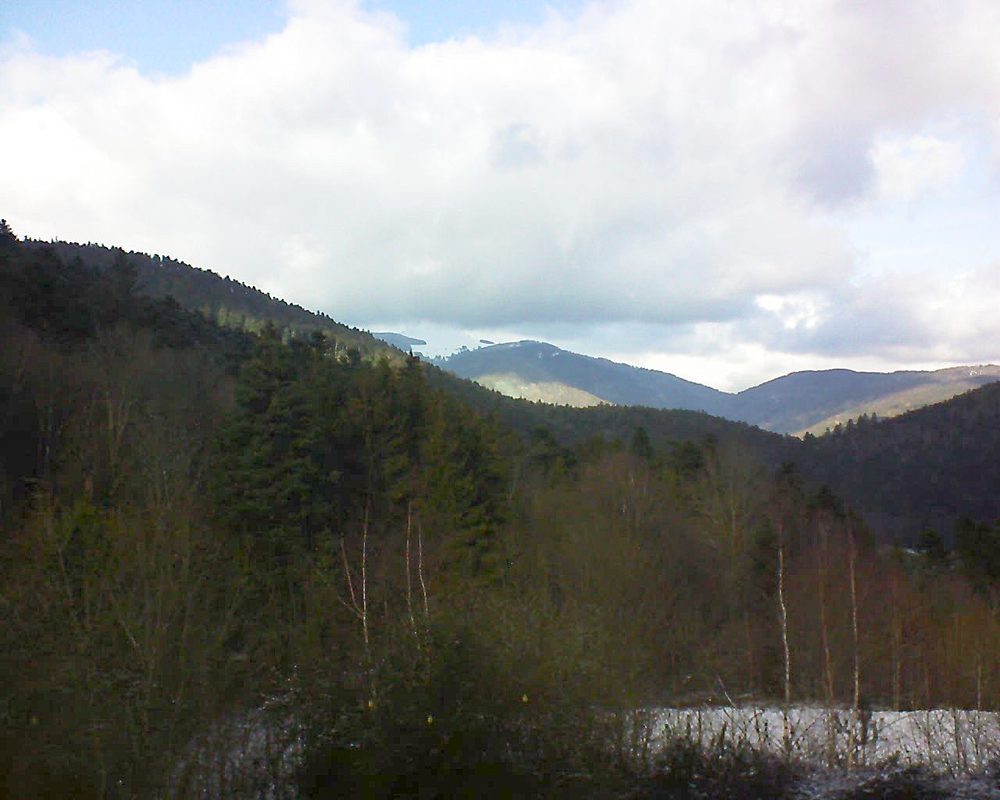 Le petit ballon vu depuis le Domaine Langmatt à Murbach le 18.01.2019 à 13:30 Le petit ballon (Alsace, Vosges) le 18.01.2019 à 13:30