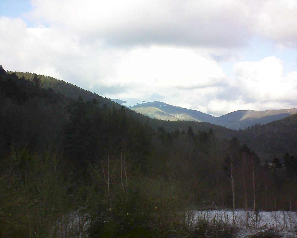 Le petit ballon vu depuis le Domaine Langmatt à Murbach le 18.01.2019 à 14:00 Le petit ballon (Alsace, Vosges) le 18.01.2019 à 14:00