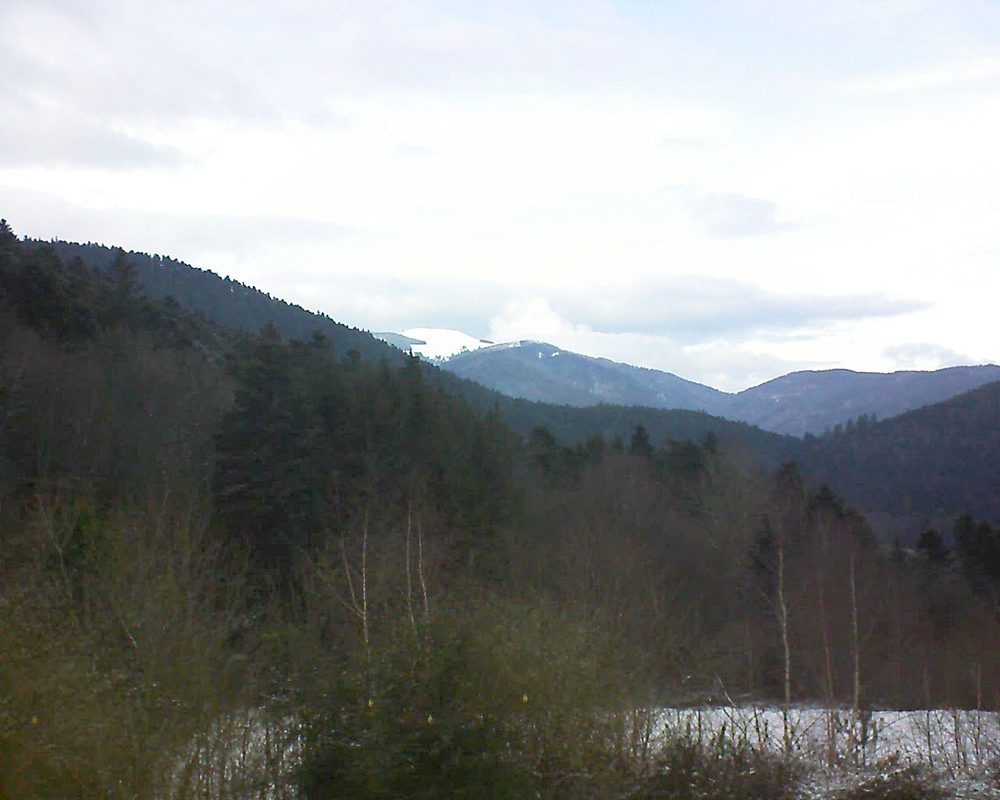 Le petit ballon vu depuis le Domaine Langmatt à Murbach le 18.01.2019 à 15:30 Le petit ballon (Alsace, Vosges) le 18.01.2019 à 15:30