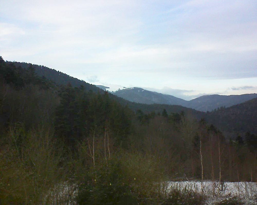 Le petit ballon vu depuis le Domaine Langmatt à Murbach le 18.01.2019 à 16:15 Le petit ballon (Alsace, Vosges) le 18.01.2019 à 16:15