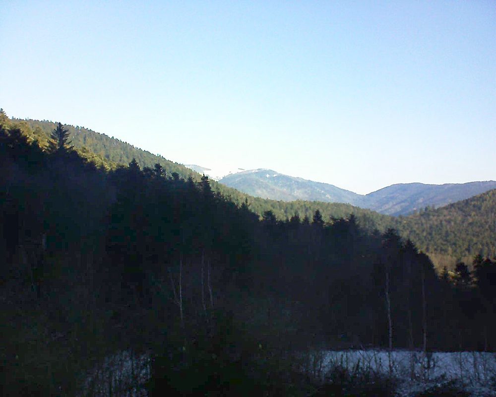 Le petit ballon vu depuis le Domaine Langmatt à Murbach le 19.01.2019 à 10:15 Le petit ballon (Alsace, Vosges) le 19.01.2019 à 10:15