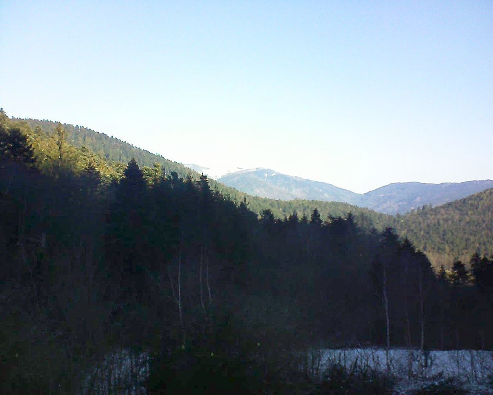 Le petit ballon vu depuis le Domaine Langmatt à Murbach le 19.01.2019 à 10:45 Le petit ballon (Alsace, Vosges) le 19.01.2019 à 10:45