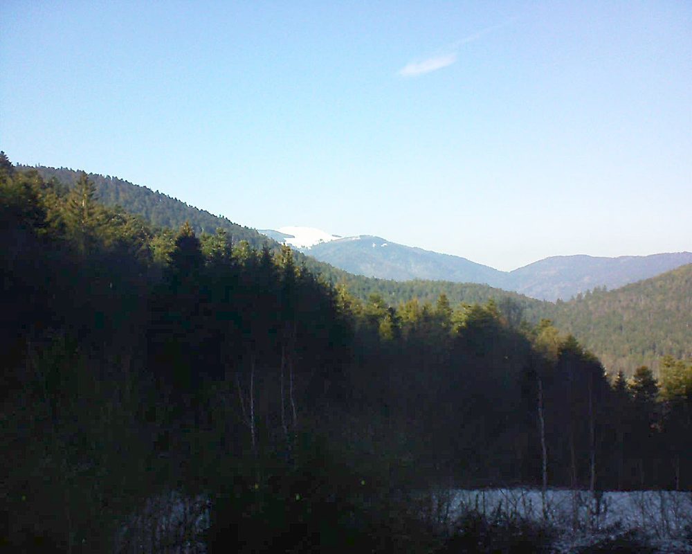 Le petit ballon vu depuis le Domaine Langmatt à Murbach le 19.01.2019 à 14:15 Le petit ballon (Alsace, Vosges) le 19.01.2019 à 14:15