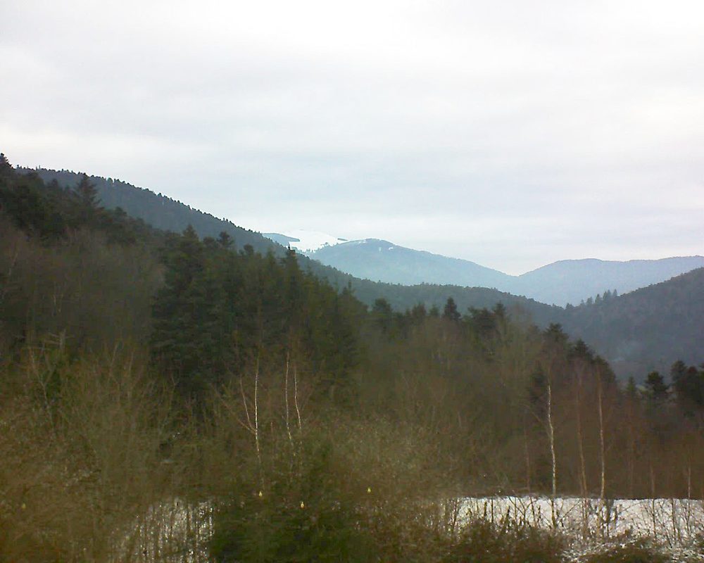Le petit ballon vu depuis le Domaine Langmatt à Murbach le 20.01.2019 à 09:45 Le petit ballon (Alsace, Vosges) le 20.01.2019 à 09:45