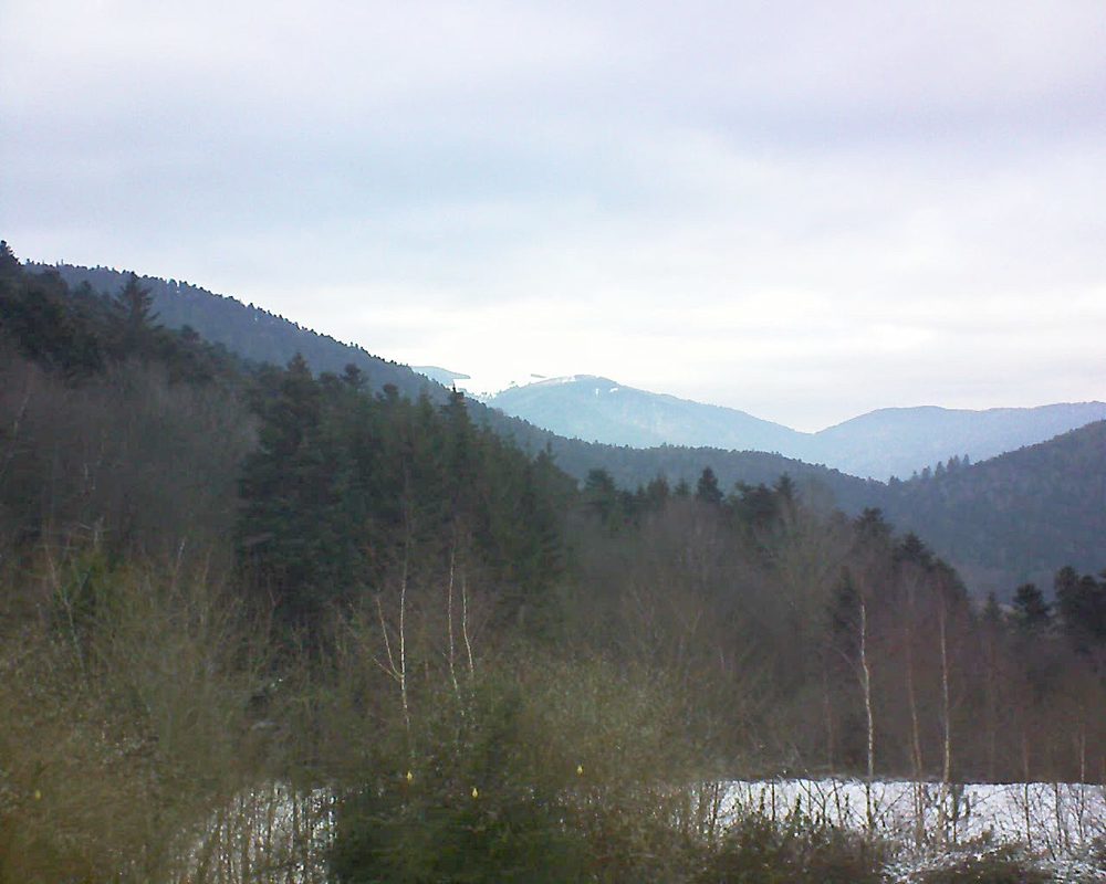 Le petit ballon vu depuis le Domaine Langmatt à Murbach le 20.01.2019 à 10:45 Le petit ballon (Alsace, Vosges) le 20.01.2019 à 10:45