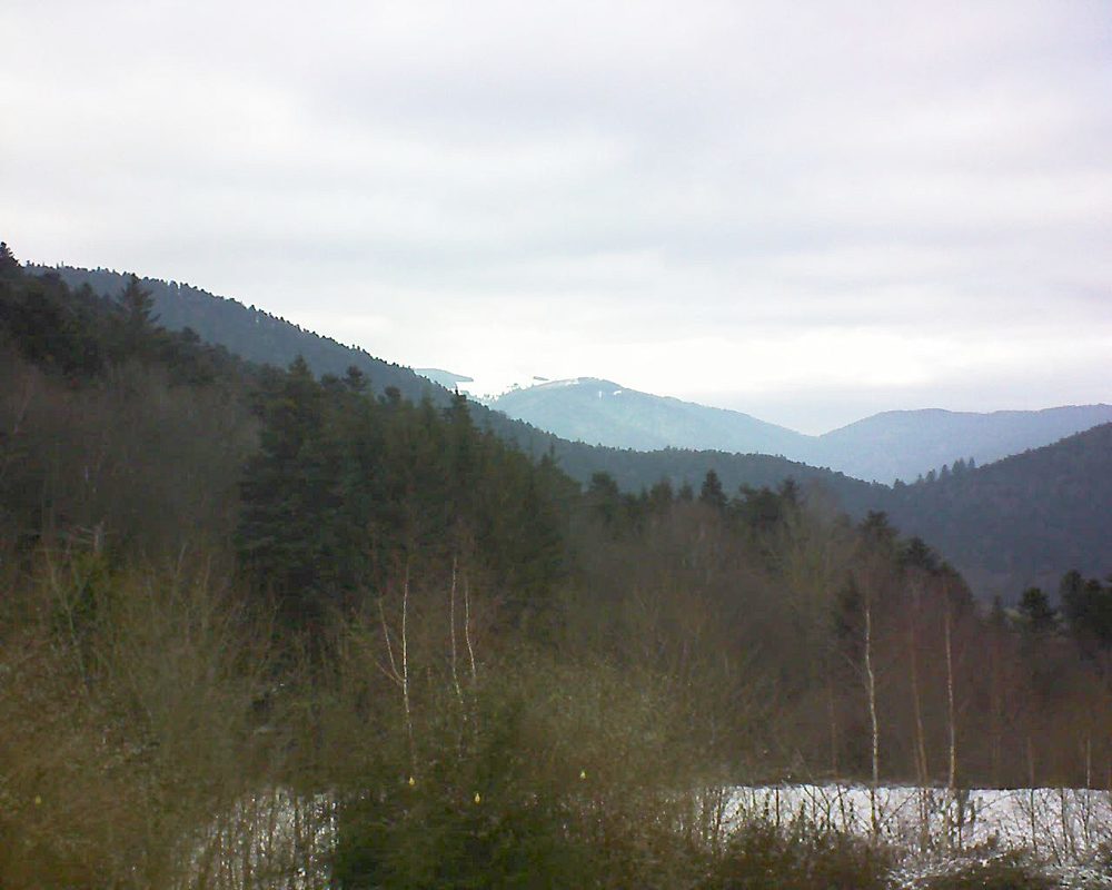 Le petit ballon vu depuis le Domaine Langmatt à Murbach le 20.01.2019 à 11:15 Le petit ballon (Alsace, Vosges) le 20.01.2019 à 11:15