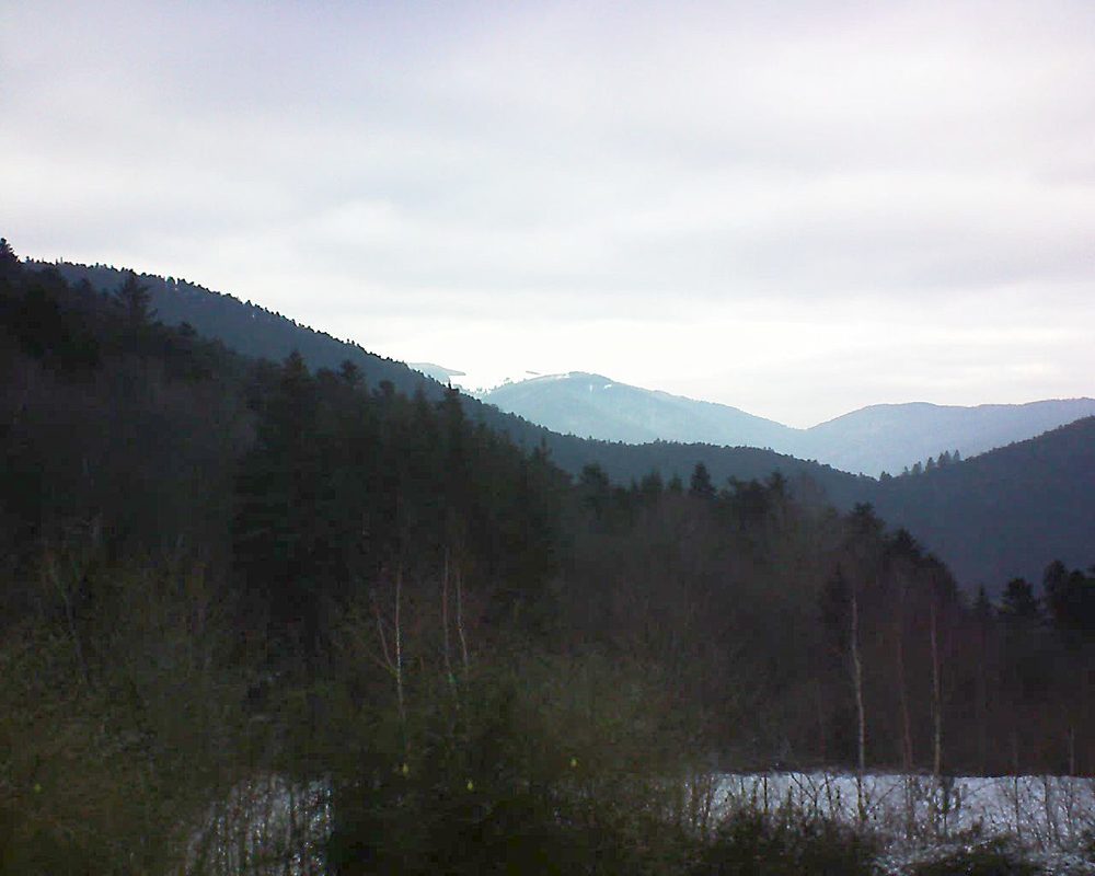 Le petit ballon vu depuis le Domaine Langmatt à Murbach le 20.01.2019 à 11:45 Le petit ballon (Alsace, Vosges) le 20.01.2019 à 11:45