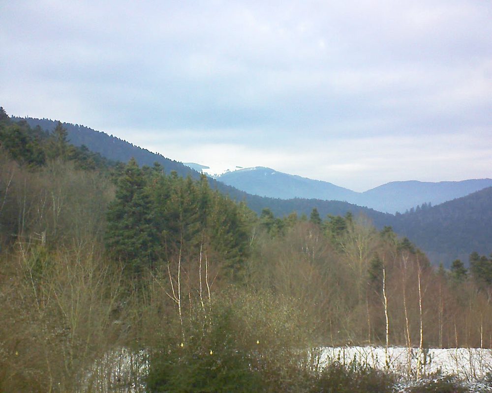 Le petit ballon vu depuis le Domaine Langmatt à Murbach le 20.01.2019 à 13:30 Le petit ballon (Alsace, Vosges) le 20.01.2019 à 13:30