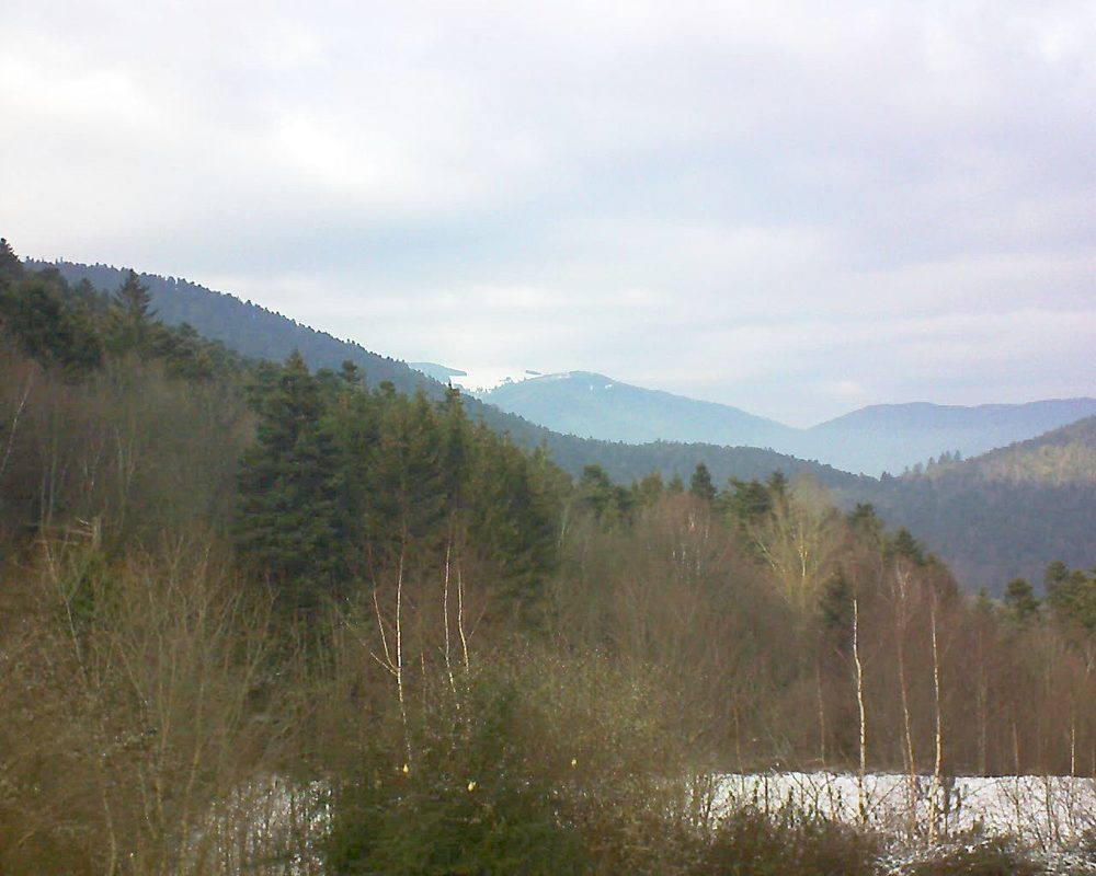 Le petit ballon vu depuis le Domaine Langmatt à Murbach le 20.01.2019 à 14:00 Le petit ballon (Alsace, Vosges) le 20.01.2019 à 14:00