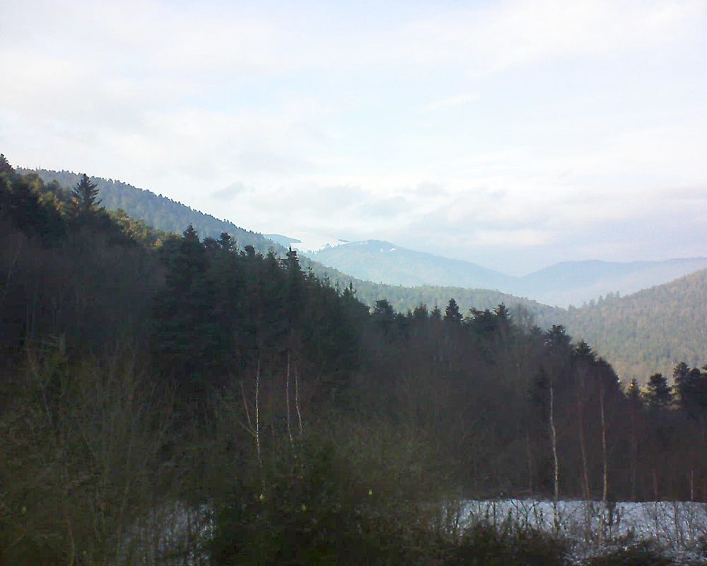 Le petit ballon vu depuis le Domaine Langmatt à Murbach le 20.01.2019 à 14:45 Le petit ballon (Alsace, Vosges) le 20.01.2019 à 14:45