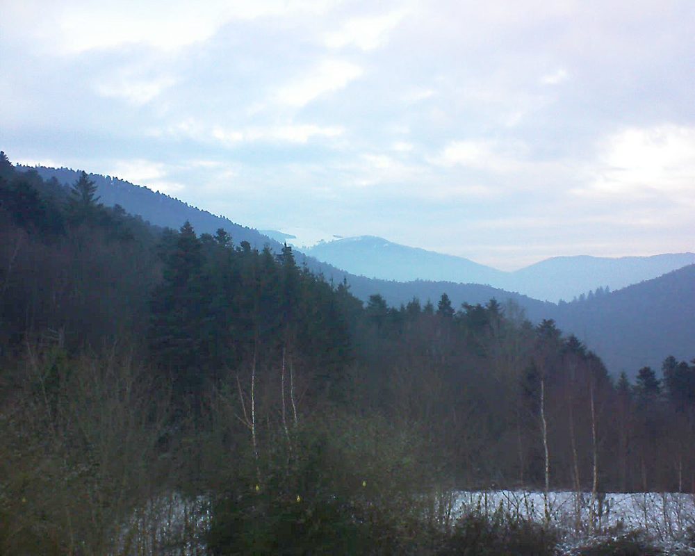 Le petit ballon vu depuis le Domaine Langmatt à Murbach le 20.01.2019 à 16:00 Le petit ballon (Alsace, Vosges) le 20.01.2019 à 16:00