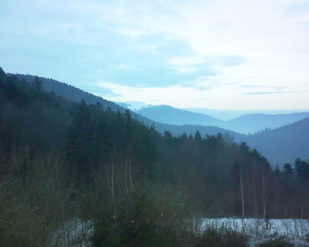 Le petit ballon vu depuis le Domaine Langmatt à Murbach le 20.01.2019 à 17:00 Le petit ballon (Alsace, Vosges) le 20.01.2019 à 17:00