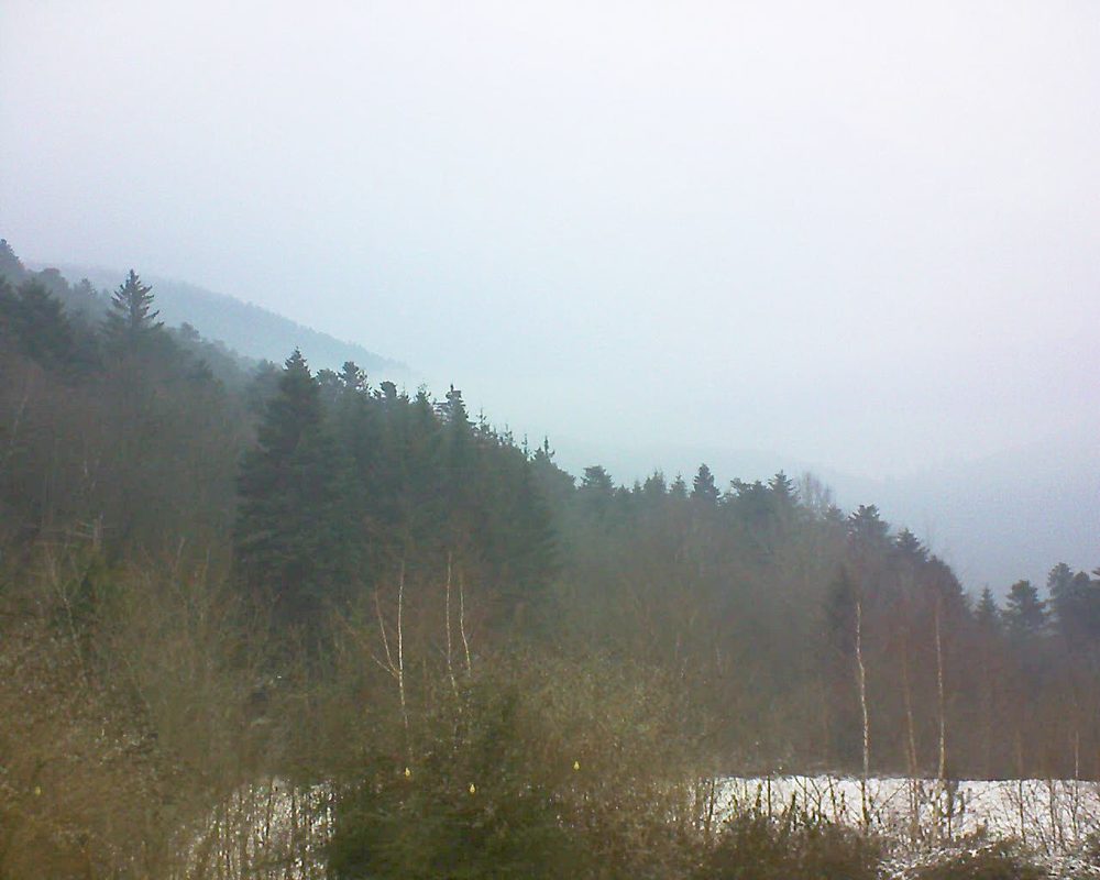 Le petit ballon vu depuis le Domaine Langmatt à Murbach le 21.01.2019 à 10:00 Le petit ballon (Alsace, Vosges) le 21.01.2019 à 10:00