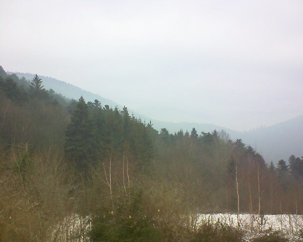 Le petit ballon vu depuis le Domaine Langmatt à Murbach le 21.01.2019 à 12:15 Le petit ballon (Alsace, Vosges) le 21.01.2019 à 12:15