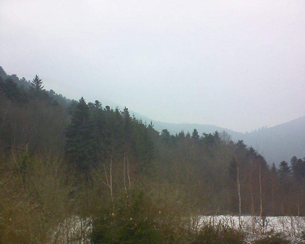 Le petit ballon vu depuis le Domaine Langmatt à Murbach le 21.01.2019 à 13:15 Le petit ballon (Alsace, Vosges) le 21.01.2019 à 13:15