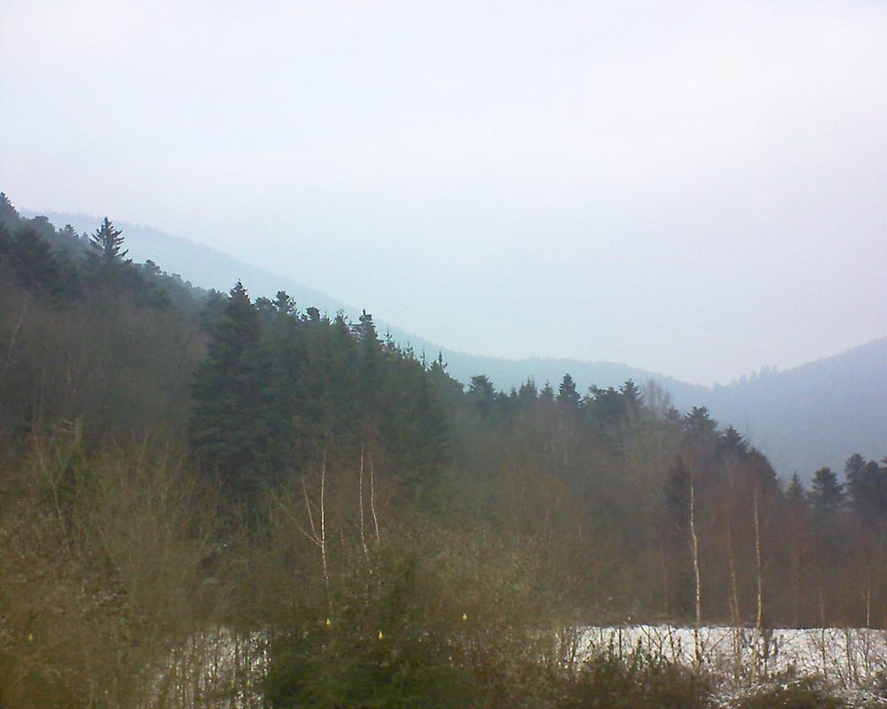 Le petit ballon vu depuis le Domaine Langmatt à Murbach le 21.01.2019 à 13:45 Le petit ballon (Alsace, Vosges) le 21.01.2019 à 13:45