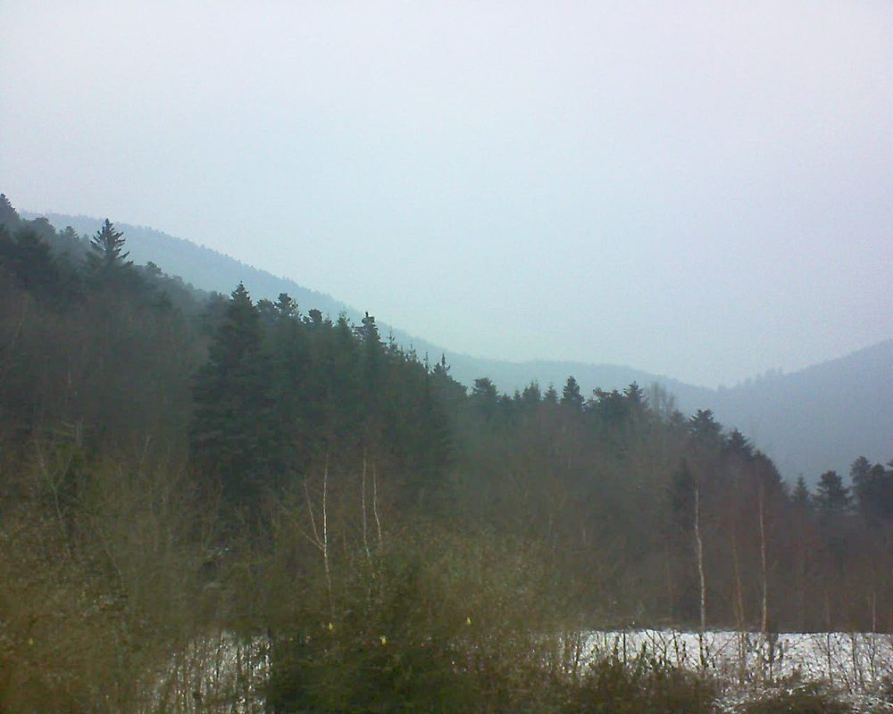 Le petit ballon vu depuis le Domaine Langmatt à Murbach le 21.01.2019 à 16:00 Le petit ballon (Alsace, Vosges) le 21.01.2019 à 16:00