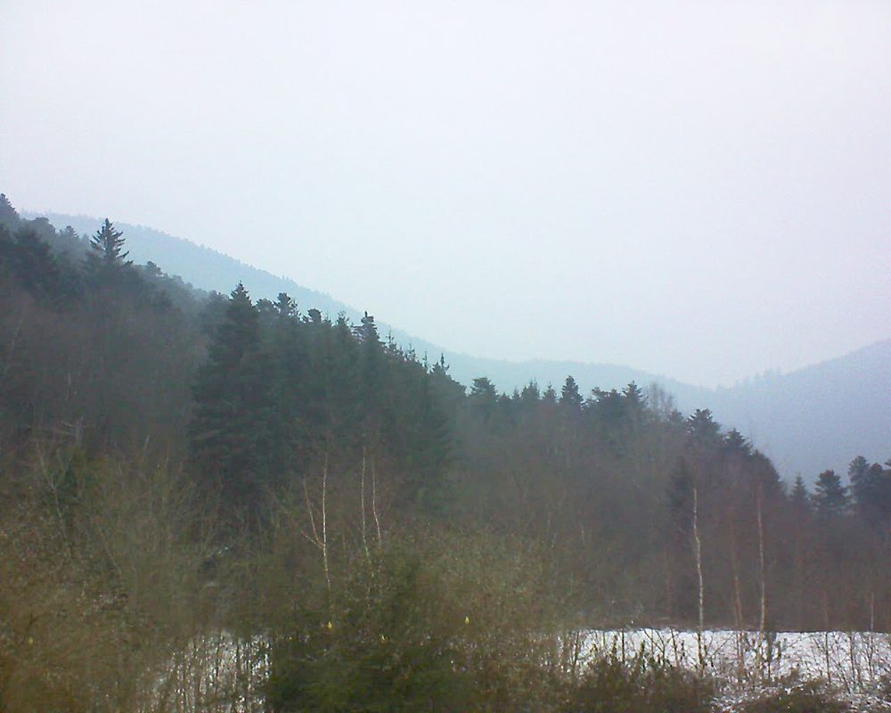 Le petit ballon vu depuis le Domaine Langmatt à Murbach le 21.01.2019 à 16:15 Le petit ballon (Alsace, Vosges) le 21.01.2019 à 16:15