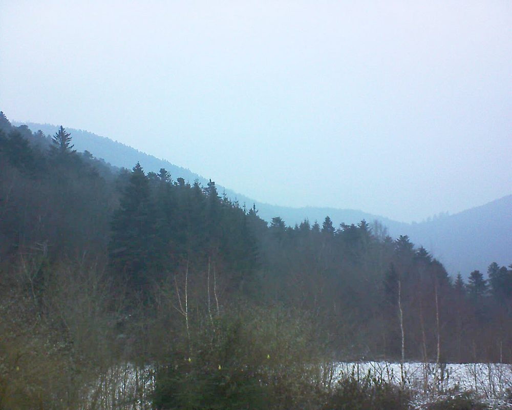 Le petit ballon vu depuis le Domaine Langmatt à Murbach le 21.01.2019 à 16:45 Le petit ballon (Alsace, Vosges) le 21.01.2019 à 16:45