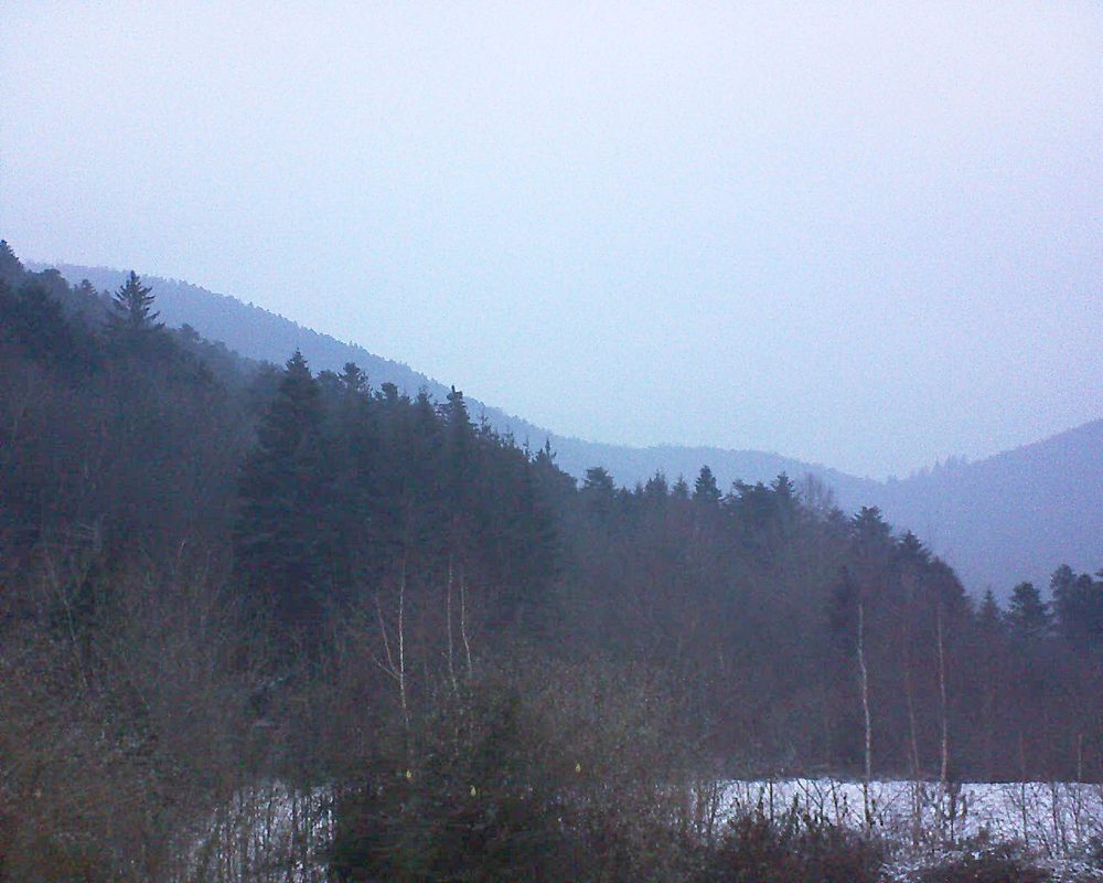 Le petit ballon vu depuis le Domaine Langmatt à Murbach le 21.01.2019 à 17:15 Le petit ballon (Alsace, Vosges) le 21.01.2019 à 17:15