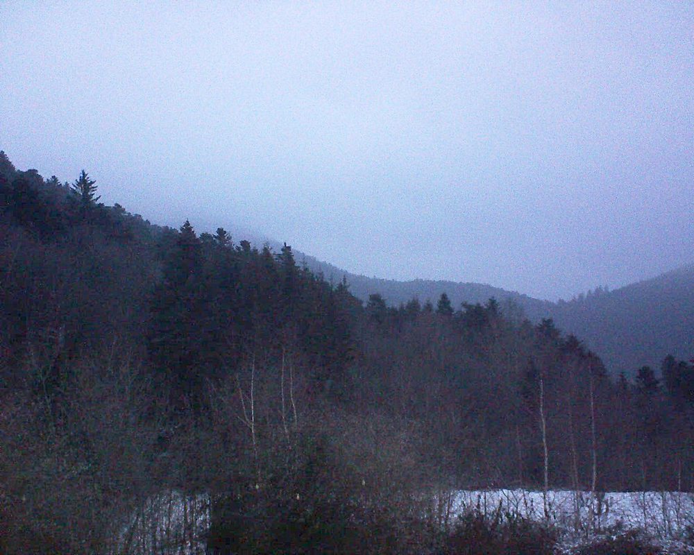 Le petit ballon vu depuis le Domaine Langmatt à Murbach le 22.01.2019 à 08:00 Le petit ballon (Alsace, Vosges) le 22.01.2019 à 08:00