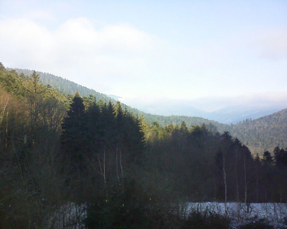 Le petit ballon vu depuis le Domaine Langmatt à Murbach le 22.01.2019 à 11:00 Le petit ballon (Alsace, Vosges) le 22.01.2019 à 11:00
