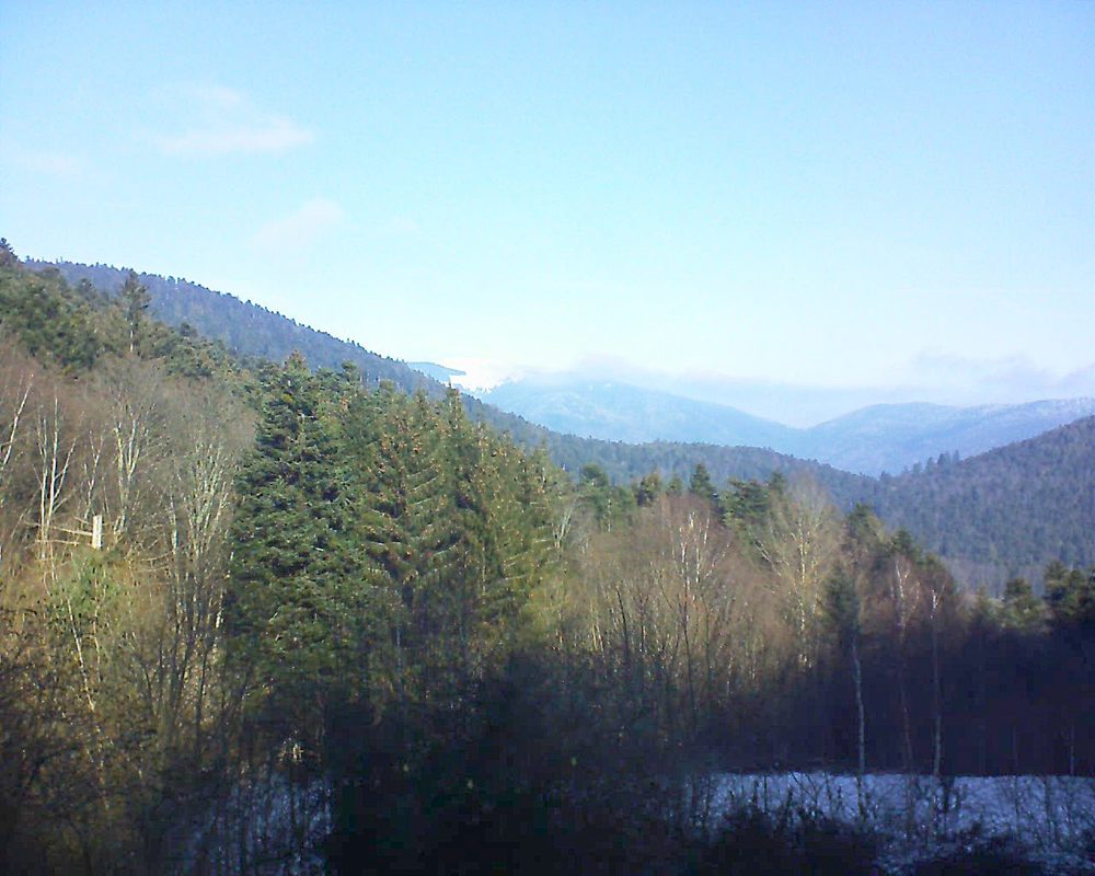 Le petit ballon vu depuis le Domaine Langmatt à Murbach le 22.01.2019 à 11:30 Le petit ballon (Alsace, Vosges) le 22.01.2019 à 11:30
