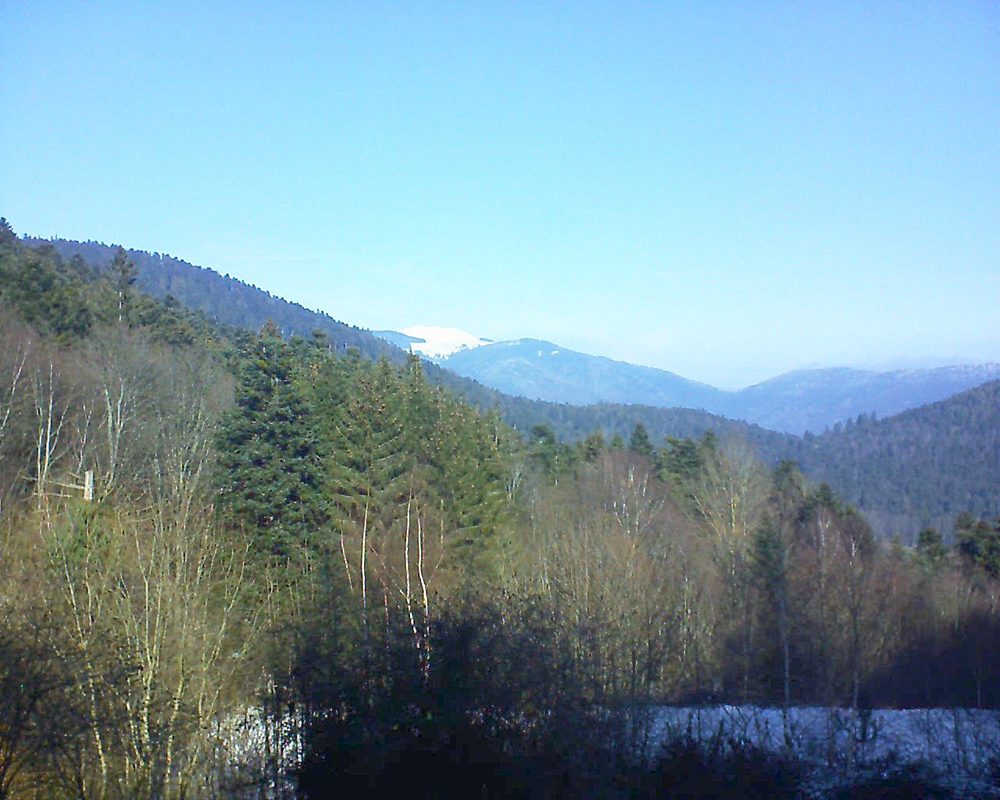 Le petit ballon vu depuis le Domaine Langmatt à Murbach le 22.01.2019 à 12:00 Le petit ballon (Alsace, Vosges) le 22.01.2019 à 12:00