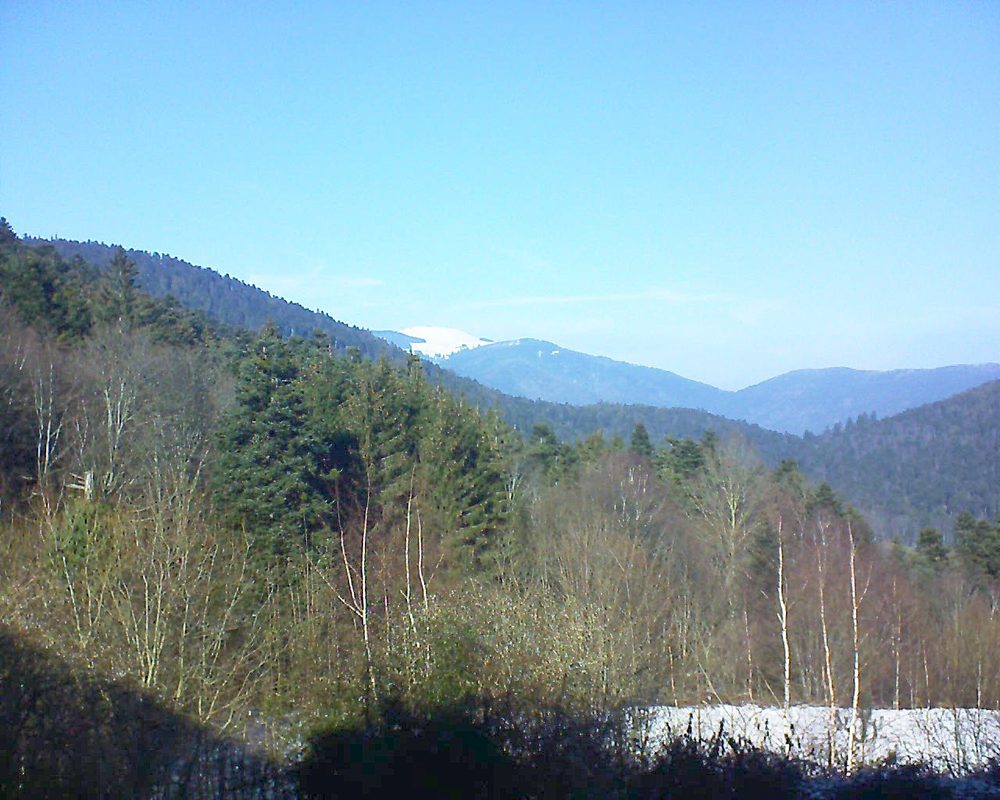 Le petit ballon vu depuis le Domaine Langmatt à Murbach le 22.01.2019 à 13:15 Le petit ballon (Alsace, Vosges) le 22.01.2019 à 13:15