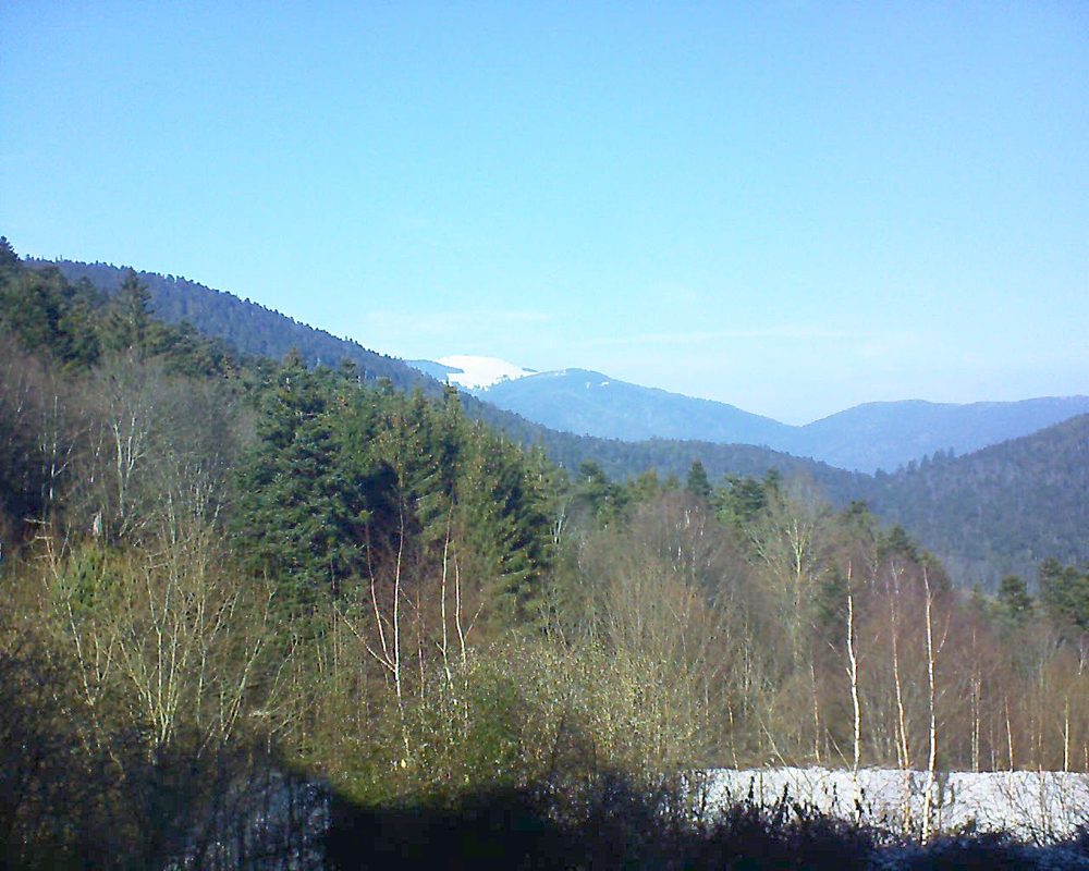 Le petit ballon vu depuis le Domaine Langmatt à Murbach le 22.01.2019 à 13:30 Le petit ballon (Alsace, Vosges) le 22.01.2019 à 13:30