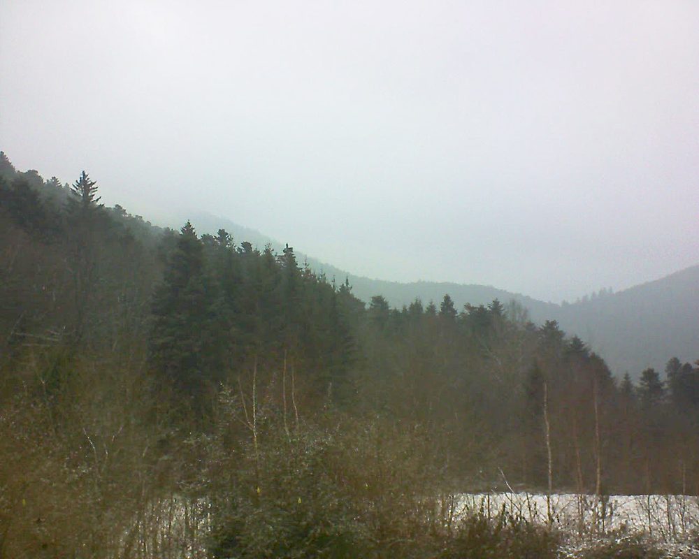 Le petit ballon vu depuis le Domaine Langmatt à Murbach le 23.01.2019 à 13:15 Le petit ballon (Alsace, Vosges) le 23.01.2019 à 13:15