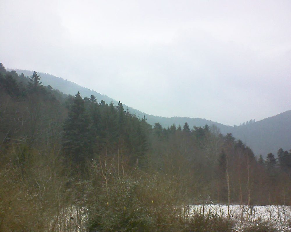Le petit ballon vu depuis le Domaine Langmatt à Murbach le 23.01.2019 à 13:30 Le petit ballon (Alsace, Vosges) le 23.01.2019 à 13:30
