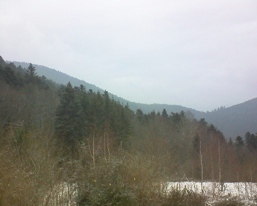 Le petit ballon vu depuis le Domaine Langmatt à Murbach le 23.01.2019 à 13:45 Le petit ballon (Alsace, Vosges) le 23.01.2019 à 13:45