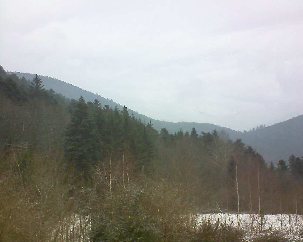 Le petit ballon vu depuis le Domaine Langmatt à Murbach le 23.01.2019 à 14:00 Le petit ballon (Alsace, Vosges) le 23.01.2019 à 14:00