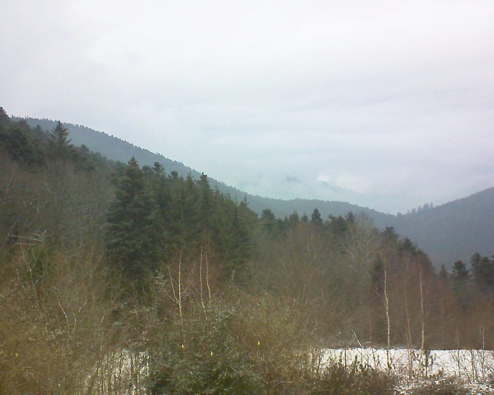 Le petit ballon vu depuis le Domaine Langmatt à Murbach le 23.01.2019 à 14:15 Le petit ballon (Alsace, Vosges) le 23.01.2019 à 14:15