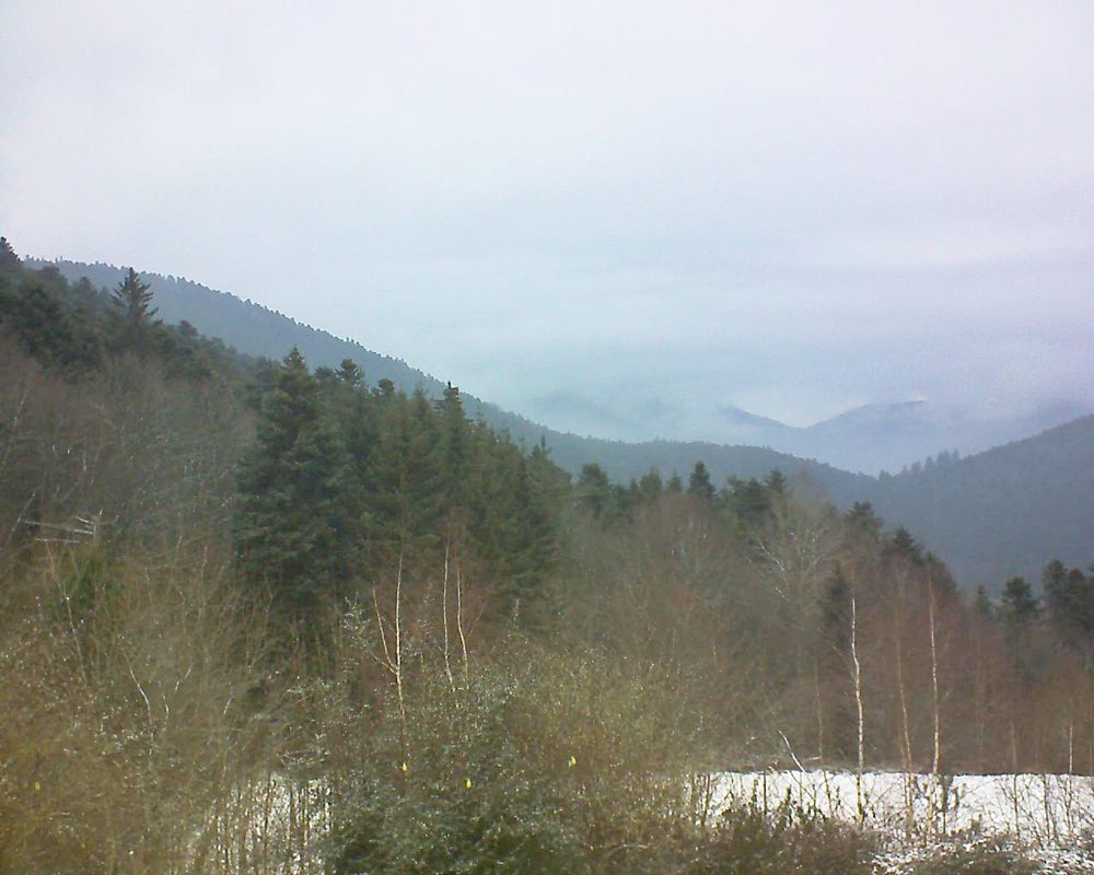 Le petit ballon vu depuis le Domaine Langmatt à Murbach le 23.01.2019 à 14:30 Le petit ballon (Alsace, Vosges) le 23.01.2019 à 14:30