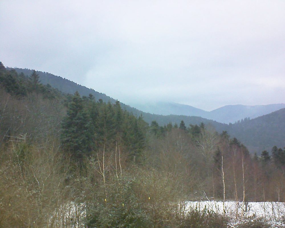 Le petit ballon vu depuis le Domaine Langmatt à Murbach le 23.01.2019 à 15:00 Le petit ballon (Alsace, Vosges) le 23.01.2019 à 15:00
