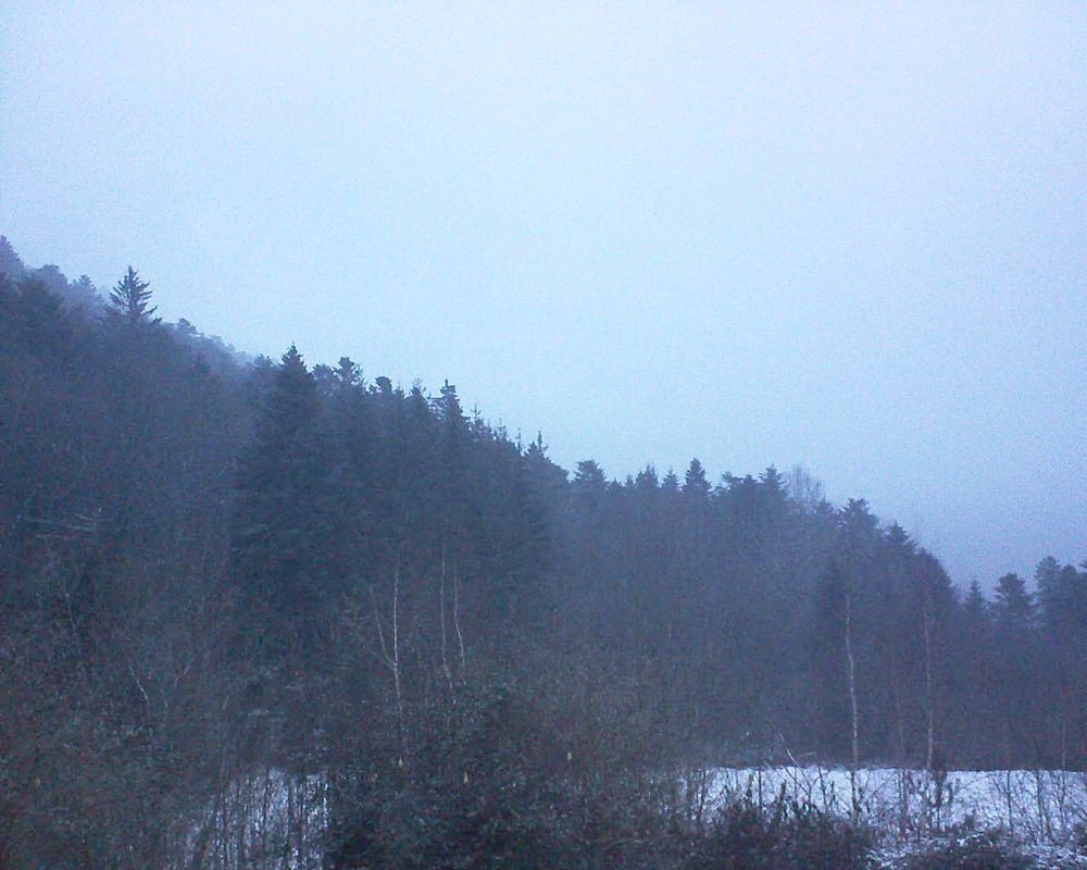 Le petit ballon vu depuis le Domaine Langmatt à Murbach le 23.01.2019 à 17:15 Le petit ballon (Alsace, Vosges) le 23.01.2019 à 17:15