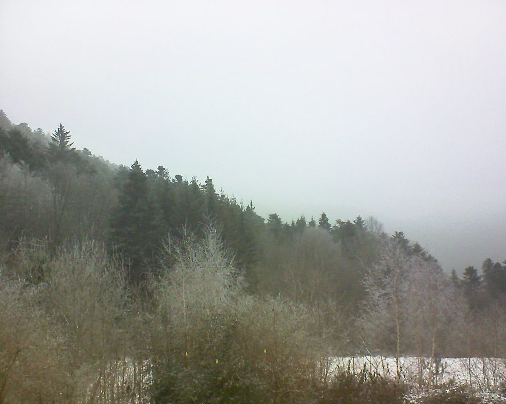 Le petit ballon vu depuis le Domaine Langmatt à Murbach le 24.01.2019 à 09:00 Le petit ballon (Alsace, Vosges) le 24.01.2019 à 09:00