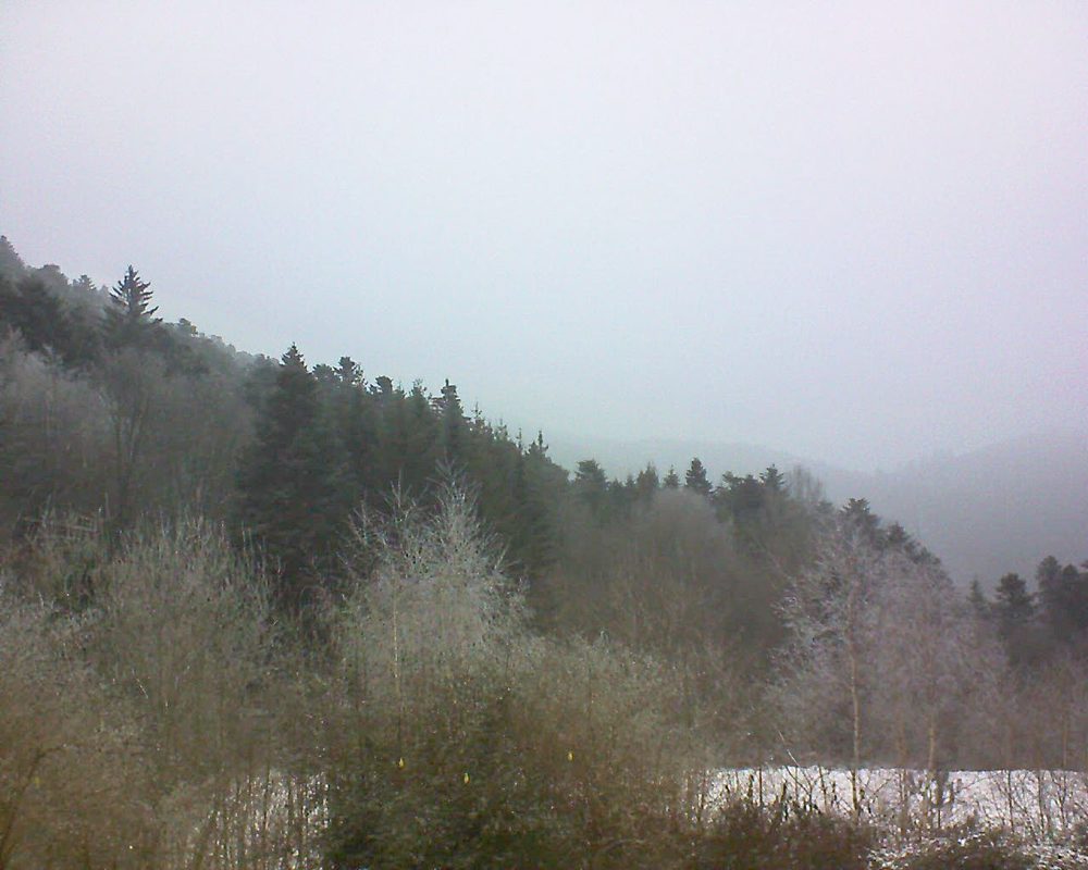 Le petit ballon vu depuis le Domaine Langmatt à Murbach le 24.01.2019 à 09:45 Le petit ballon (Alsace, Vosges) le 24.01.2019 à 09:45