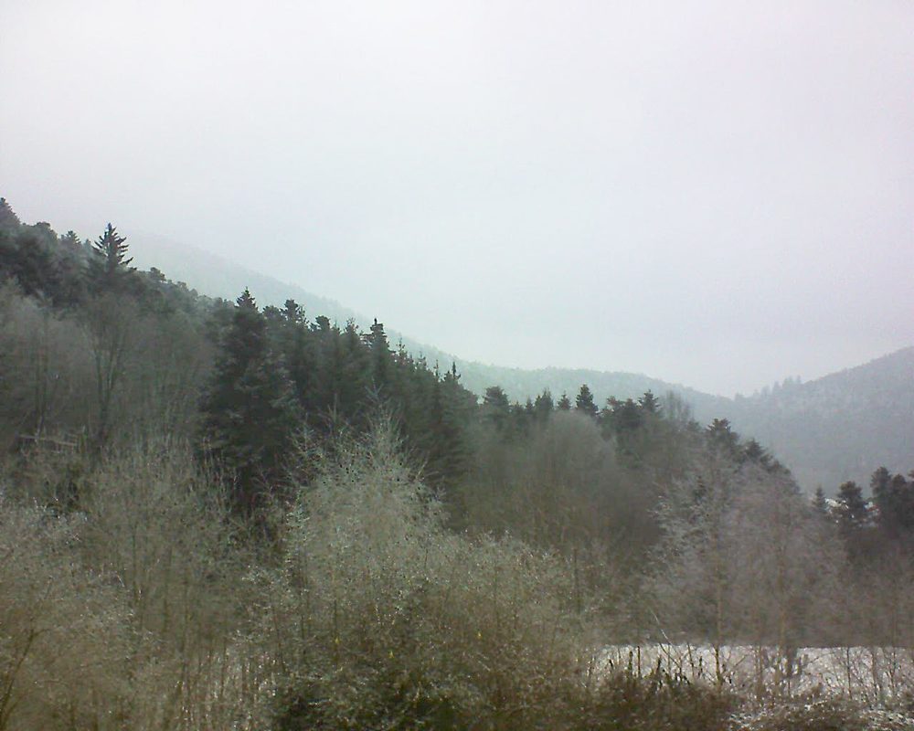 Le petit ballon vu depuis le Domaine Langmatt à Murbach le 24.01.2019 à 13:45 Le petit ballon (Alsace, Vosges) le 24.01.2019 à 13:45