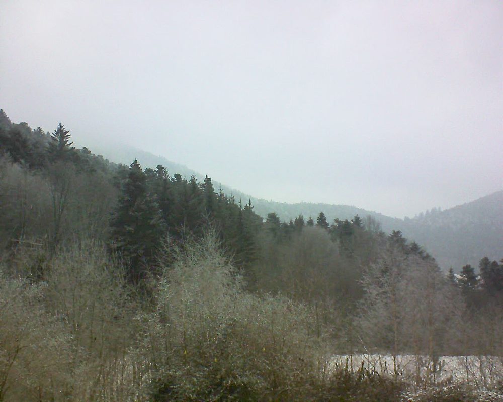 Le petit ballon vu depuis le Domaine Langmatt à Murbach le 24.01.2019 à 14:00 Le petit ballon (Alsace, Vosges) le 24.01.2019 à 14:00