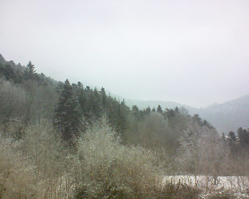 Le petit ballon vu depuis le Domaine Langmatt à Murbach le 24.01.2019 à 14:15 Le petit ballon (Alsace, Vosges) le 24.01.2019 à 14:15